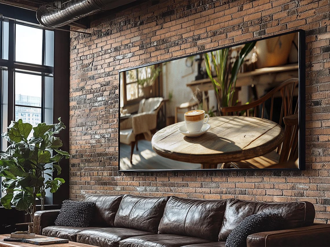 Warm Latte Rustic Print Cozy Coffee Wall Art Kitchen Rustic Decor Cottagecore Farmhouse Art Gift Idea Living Room - Image 4