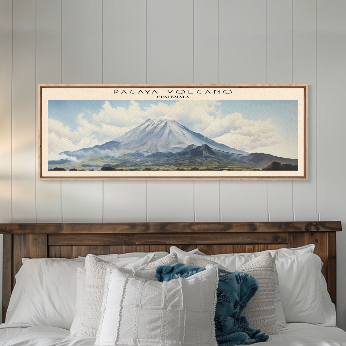 Pacaya Volcano Guatemala Snow Capped Peak Clouds Vintage Travel Poster - Image 6