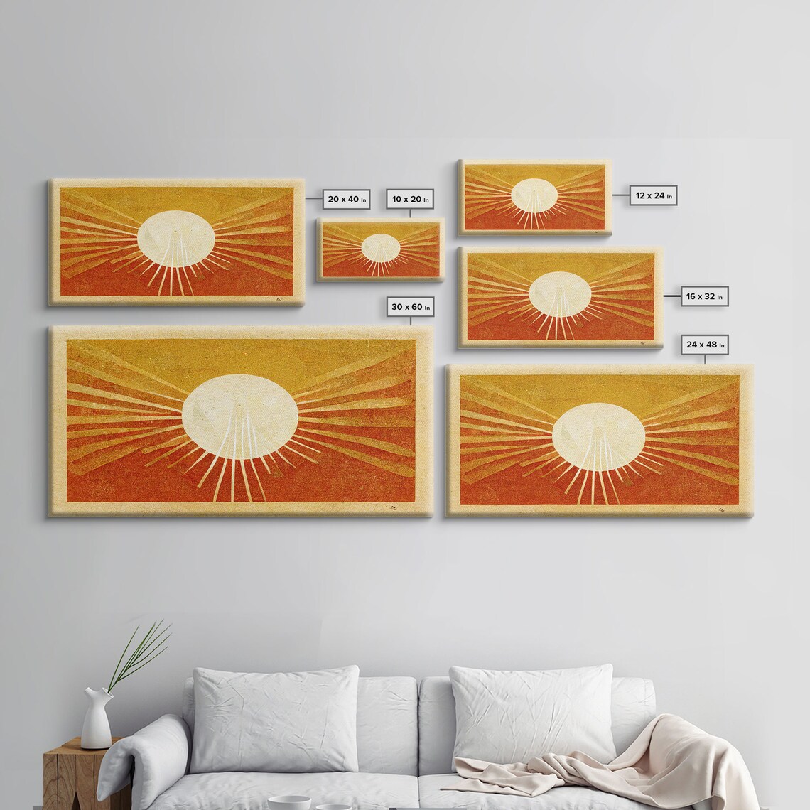 Midcentury Sunburst Art Deco Style Wall Art Print - Image 2