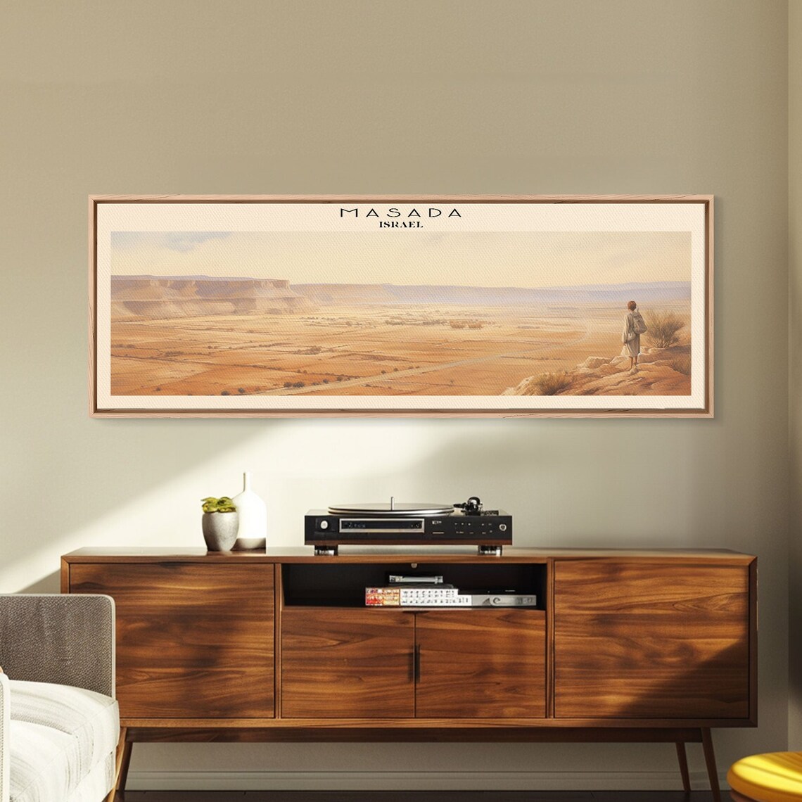 Masada Retro Travel Poster, Vintage Israel Decor - Image 3