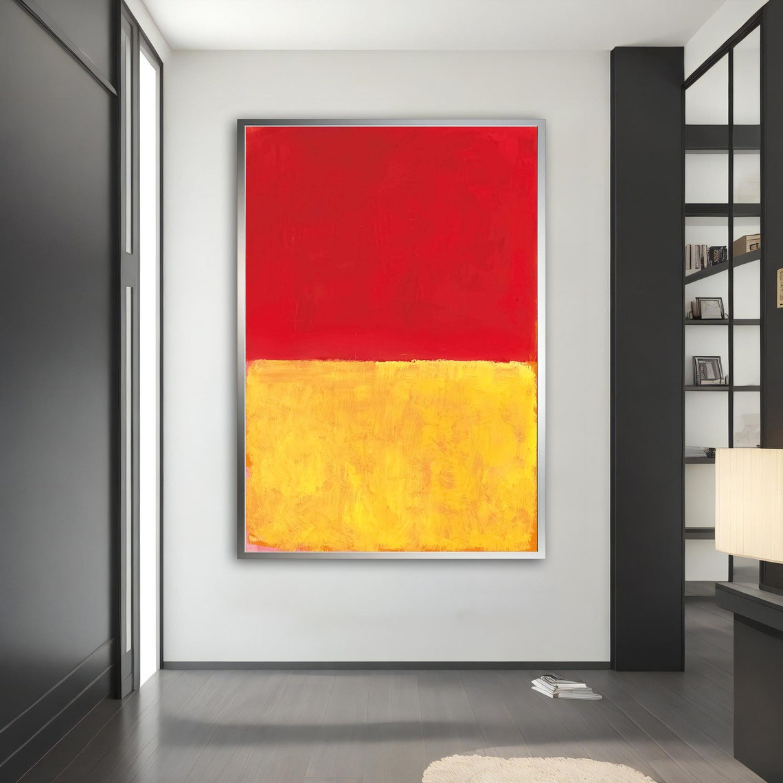 Rothko Style Red and Yellow Color Field Abstract Art Wall Poster - Image 4