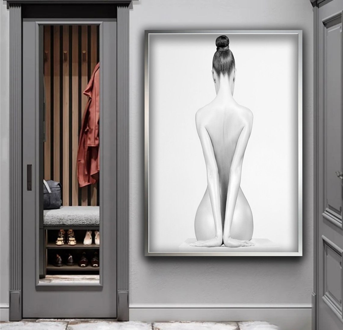 Nude Wall Art Naked Ballerina Art Naked Woman Poster Sexy Woman Wall Art Erotic Painting Sexy Girl Poster - Image 3