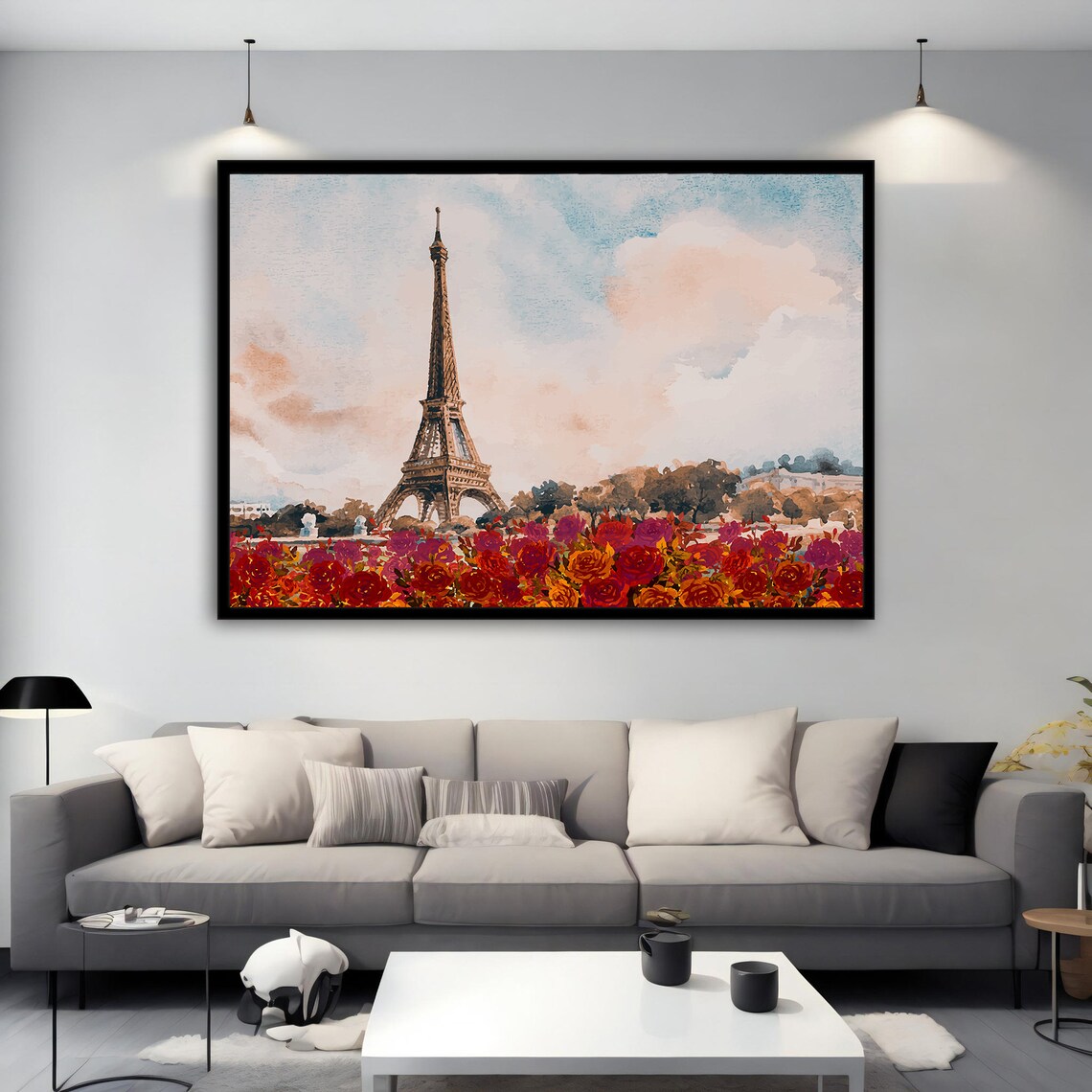 Eiffel Tower Painting, Paris Landscape Print - Image 2