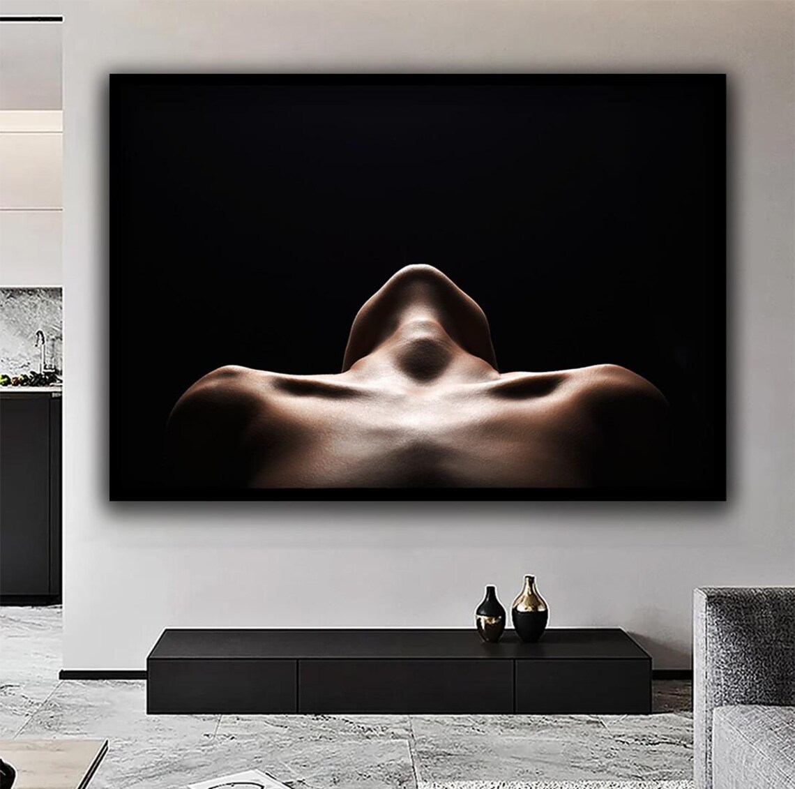 Womans Neck Art Sensual Girl Print Nude Girl Body Wall Art Modern Home Decoration Bedroom Wall Decor Gift For Friends - Image 2