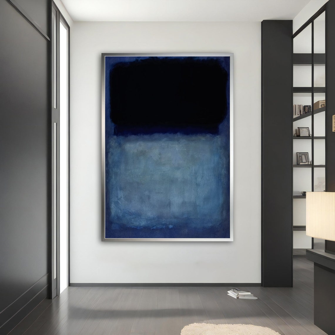 Mark Rothko Style Blue Color Field Abstract Minimalist Art Print - Image 4