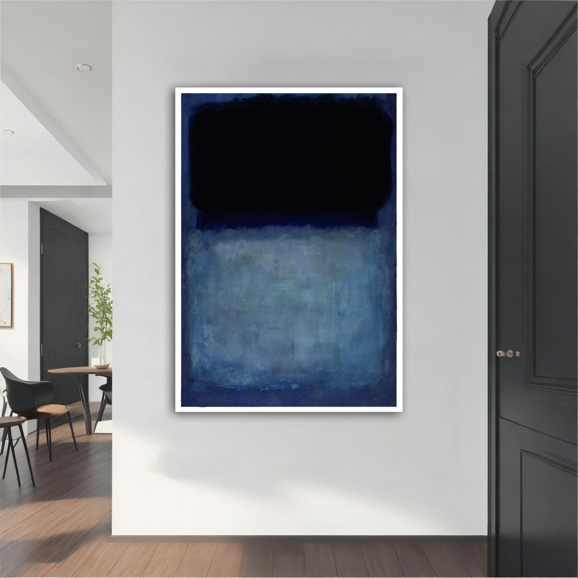 Mark Rothko Style Blue Color Field Abstract Minimalist Art Print - Image 3