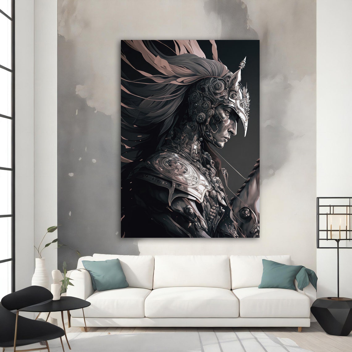 Dark Knight Warrior Ornate Armor Fantasy Medieval Art Wall Poster - Image 3