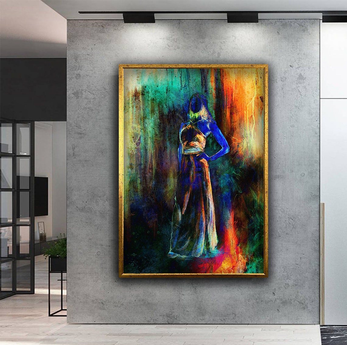Sketch Of A Mystical Woman Art Colorful Woman Painting Surreal Woman Wall Art Female Painting Colorful Print - Image 3