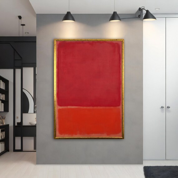 Mark Rothko Red Orange Art Mark Rothko Colored Wall Art Art Reproduction Ready To Hang Print Mark Rothko Paint
