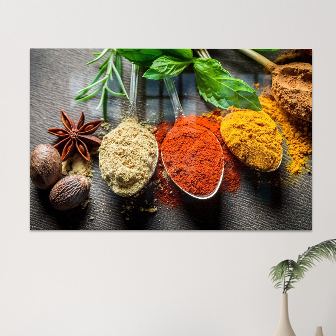 Colorful Spice Spoons Still Life Photography Kitchen Decor Poster