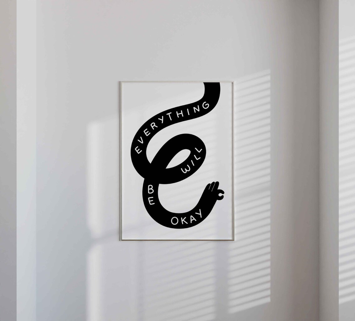 Everything Is Okay Inspirational Quote Art Print - Image 2