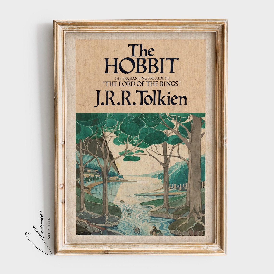 The Hobbit Vintage Classic Book Cover Art Print