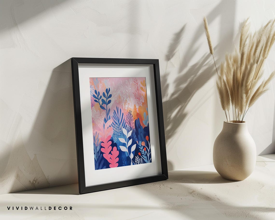 Pastel Botanical Dream Abstract Soft Plant Garden Wall Poster - Image 3