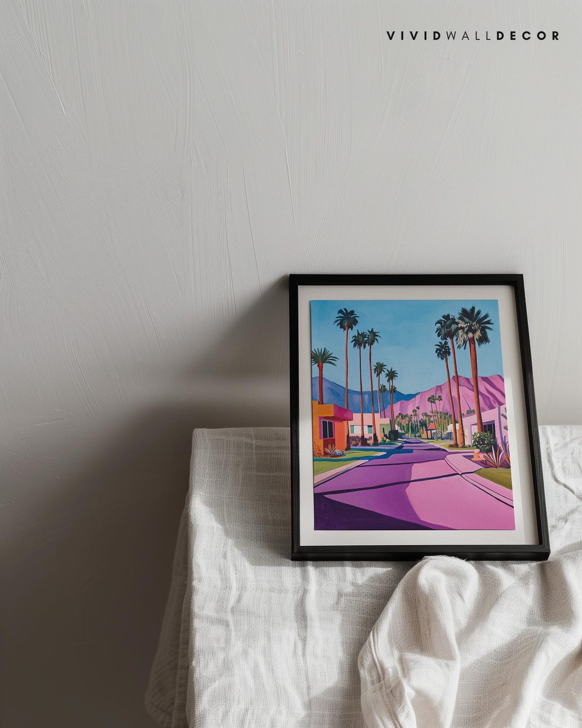 Palm Springs Palm Tree Avenue Retro Desert Street Art Poster - Image 3