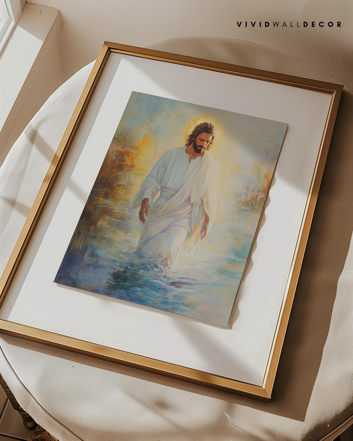 The Light Of Salvation Art Print Jesus Walking On Water Christian Wall Art Inspirational Faith Decor Christian Art Jesus Portrait Christ Lds - Image 3
