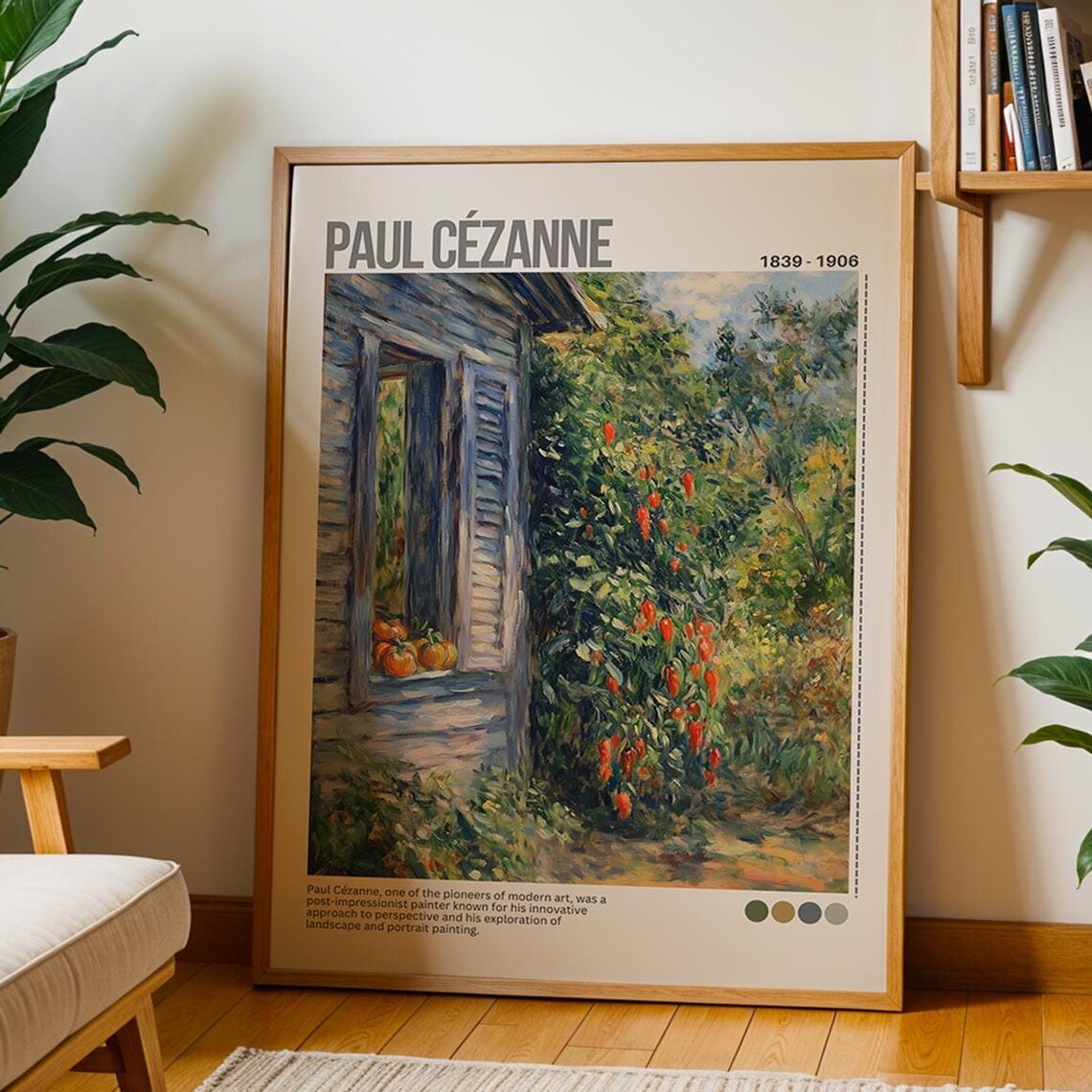 Paul Cezanne Garden Painting Pumpkins Rustic House Art Poster - Image 7