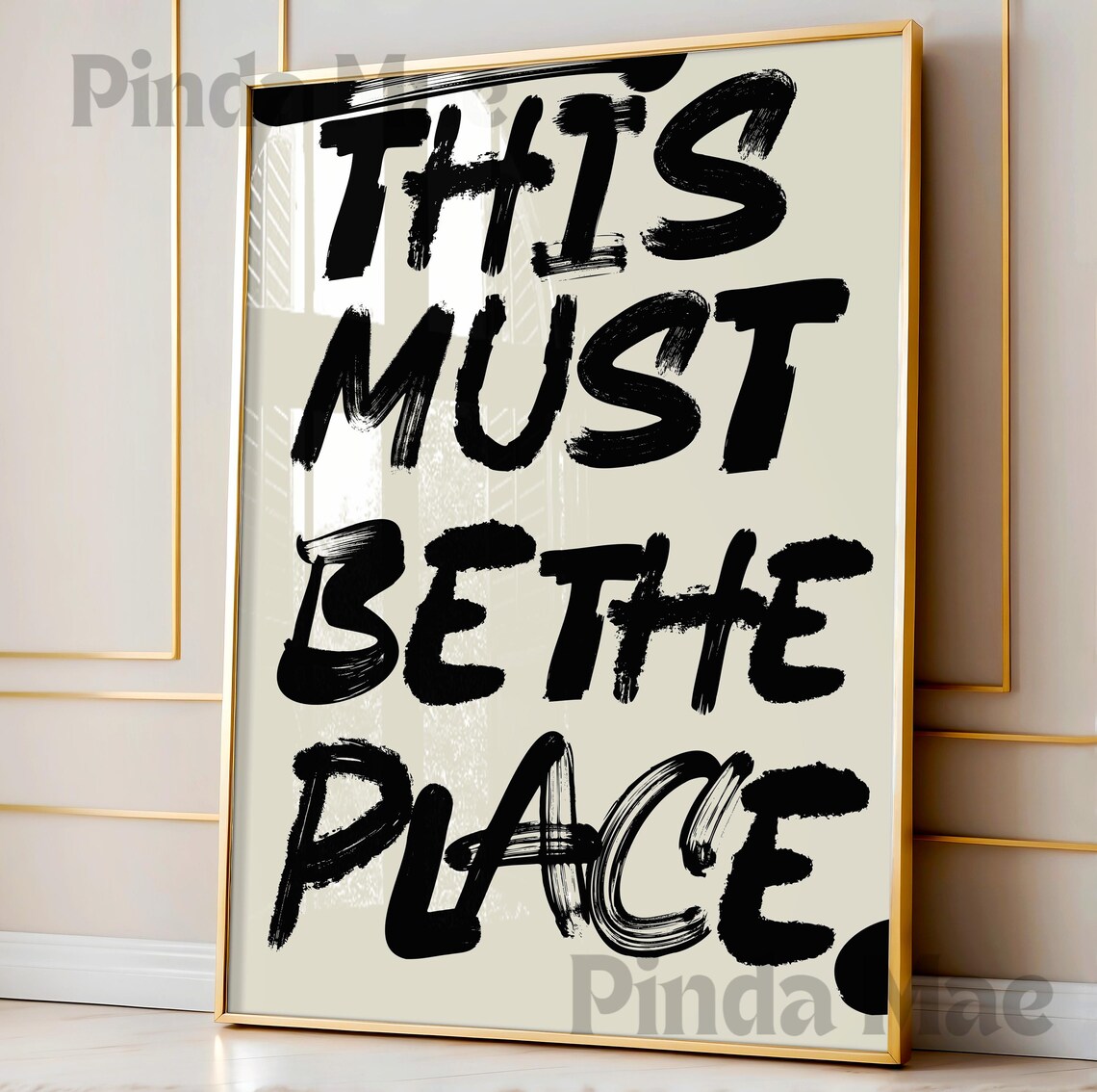 This Must Be The Place Retro Bar Cart Art Print