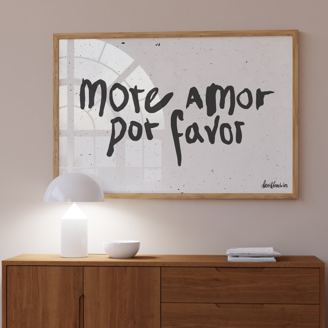 More Amor Por Favor Spanish Typography Art Print