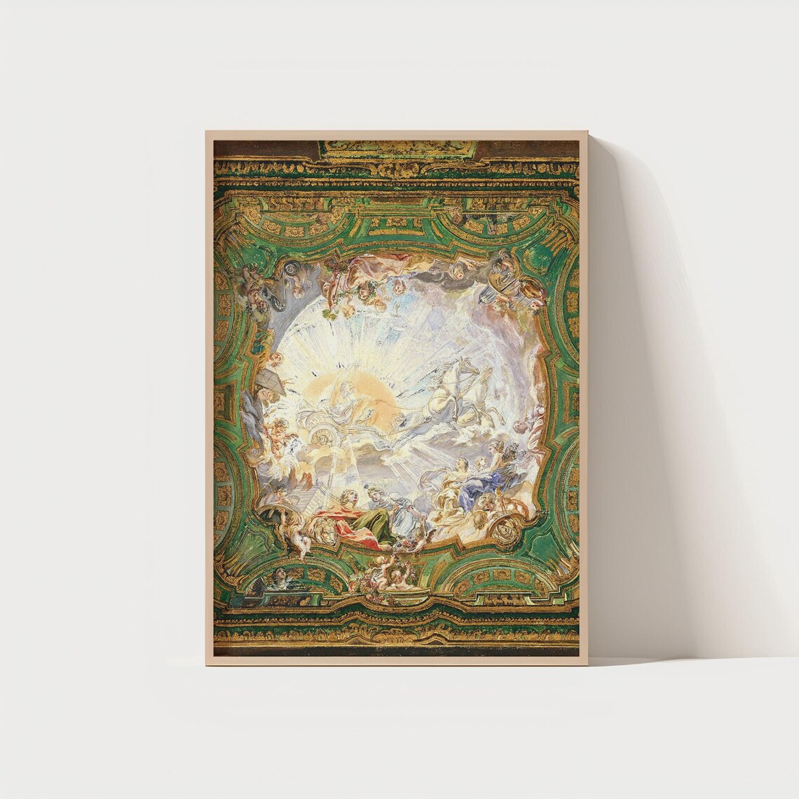 Baroque Ceiling Fresco Grand Historic Palace Interior Art Poster