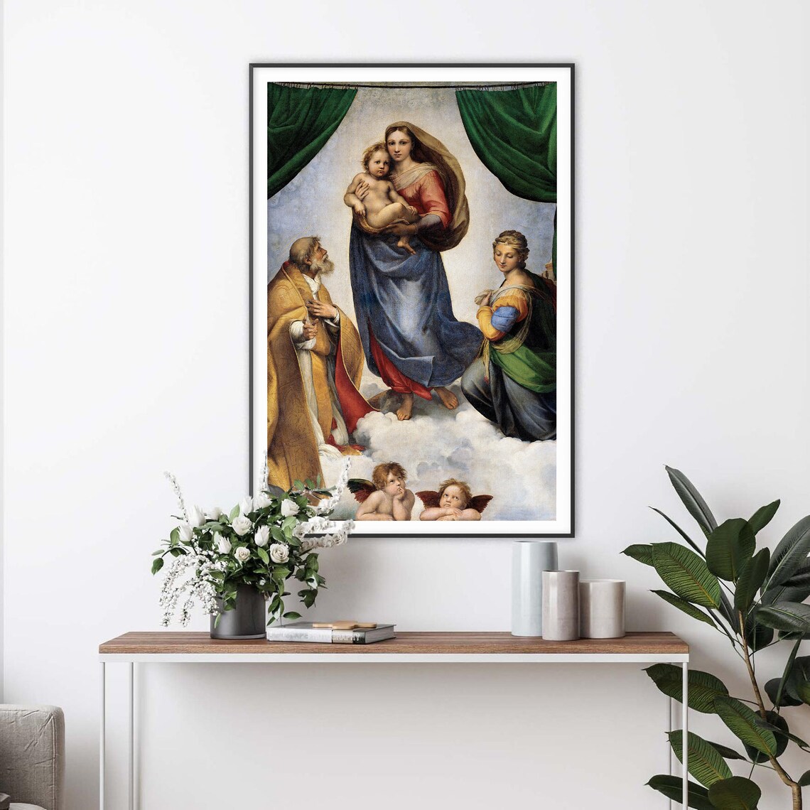 Sistine Madonna Vintage Art Print, Raphael Classic - Image 2