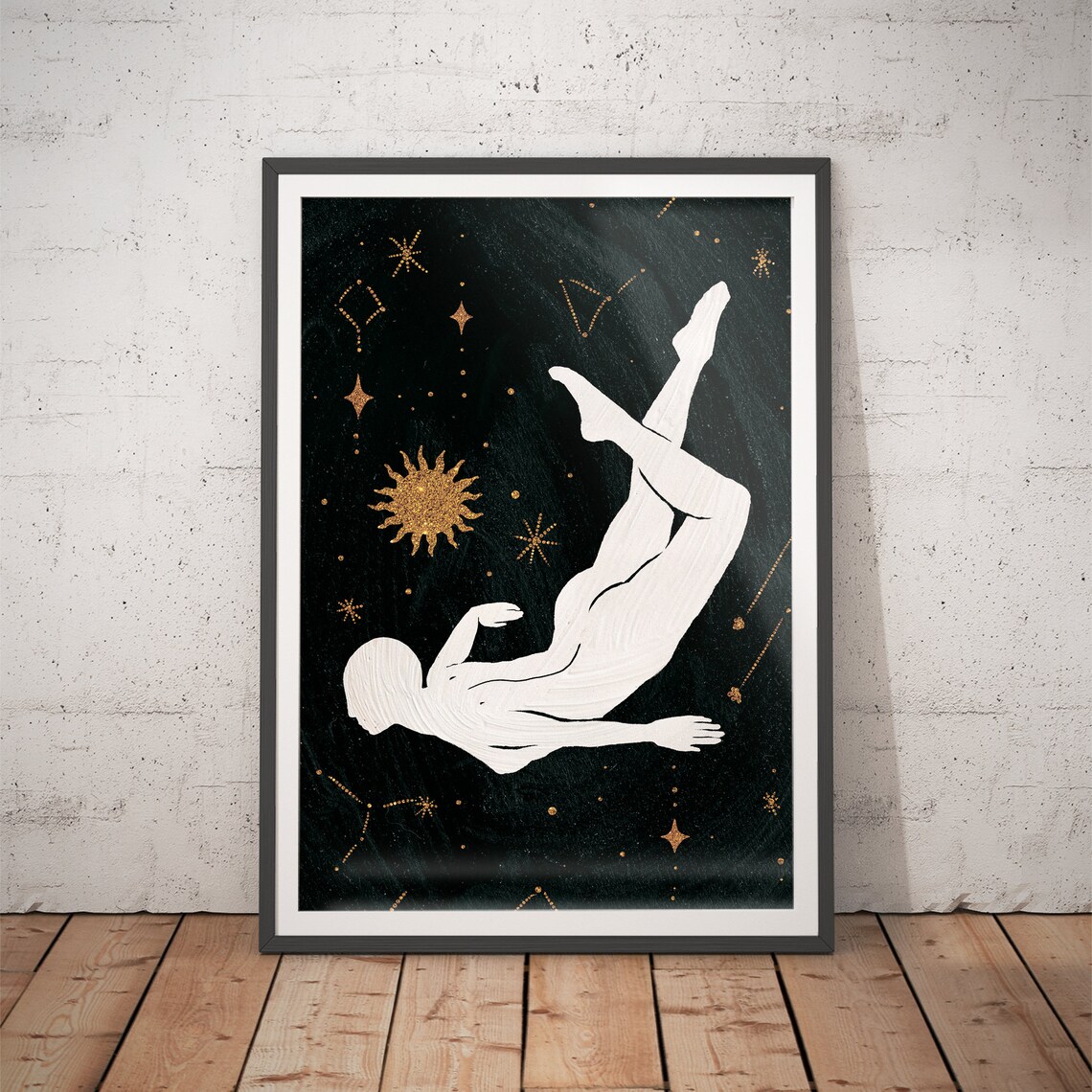 Female Celestial No5 Boho Nude Figure Art Print