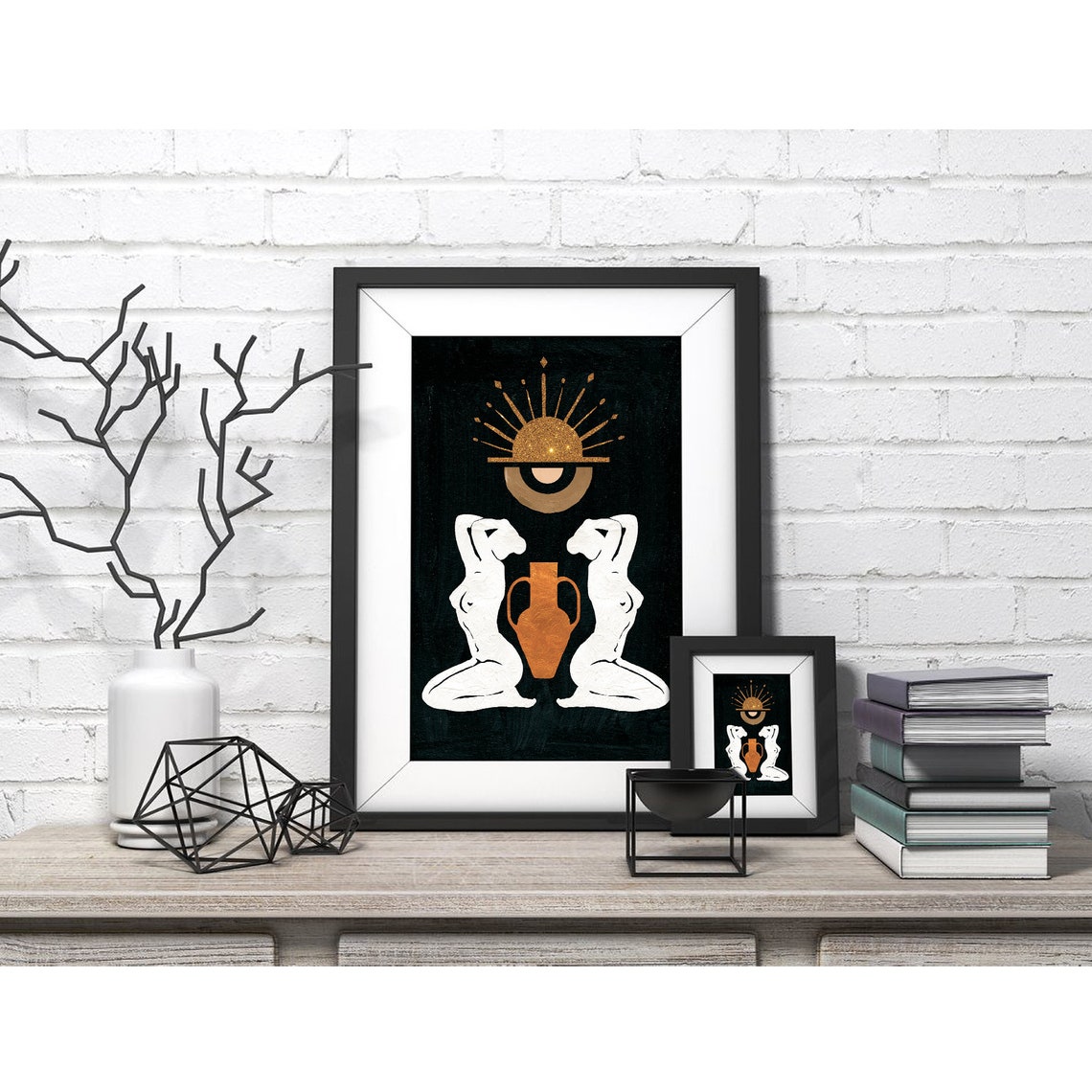 Female Celestial No7 Boho Art Print - Image 4