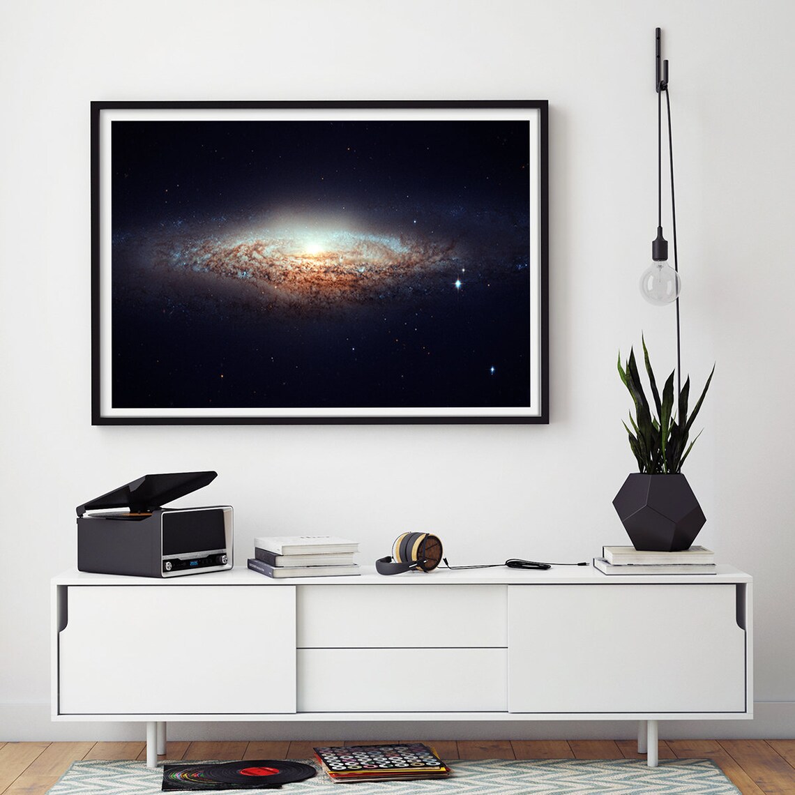 Hubble UFO Galaxy Poster, Outer Space Art Print - Image 3