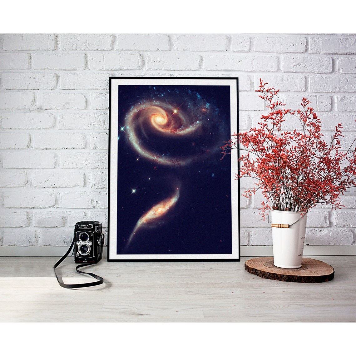 Rose Galaxy Astronomy Art Print, Universe Poster - Image 3