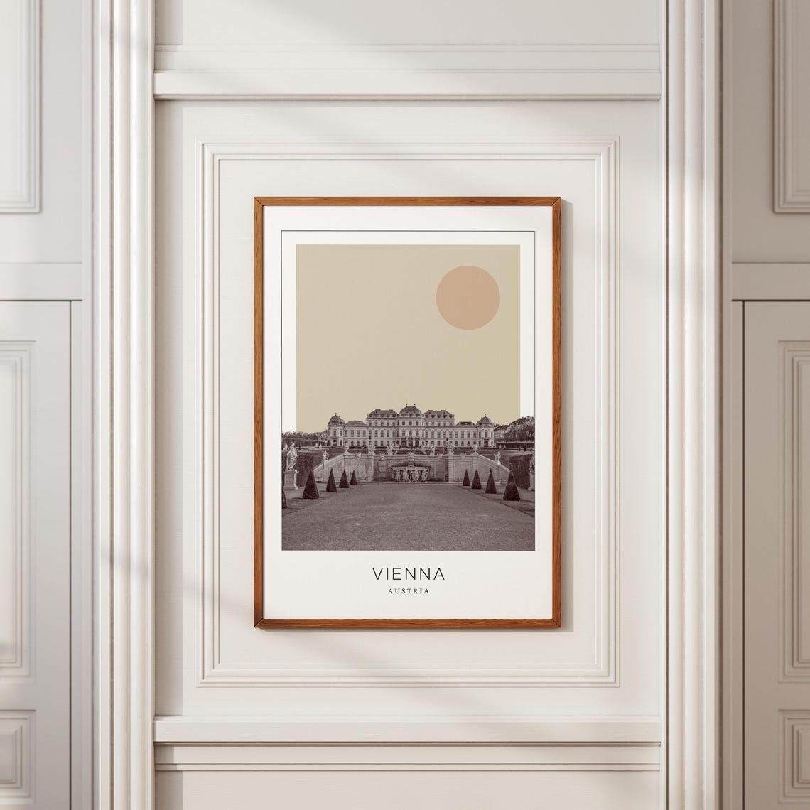 Vienna Belvedere Palace Gardens Minimalist Austria Travel Poster - Image 2