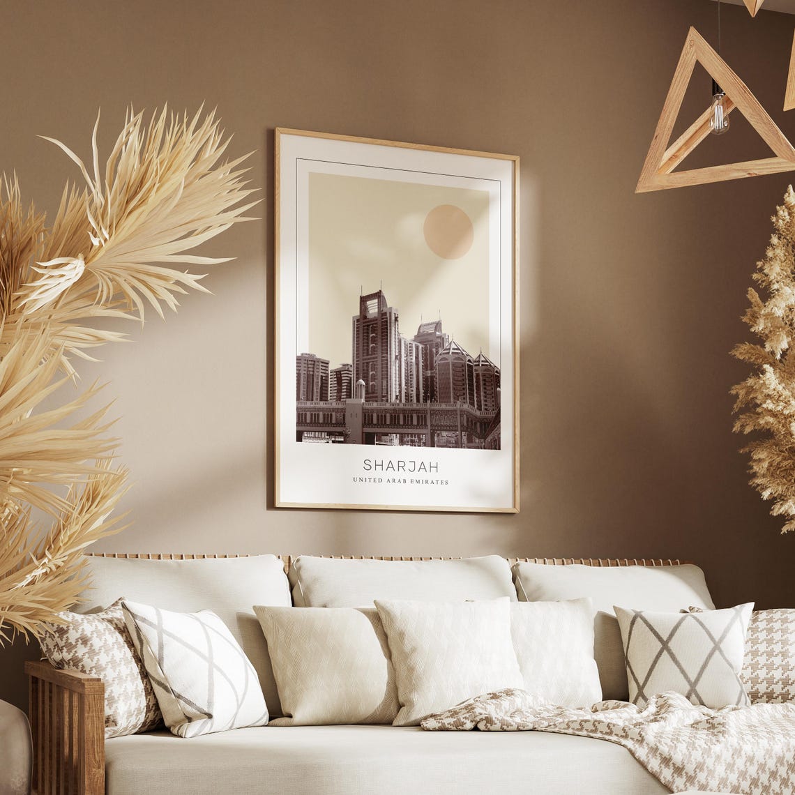 Sharjah United Arab Emirates Modern Skyline Minimalist Poster - Image 3