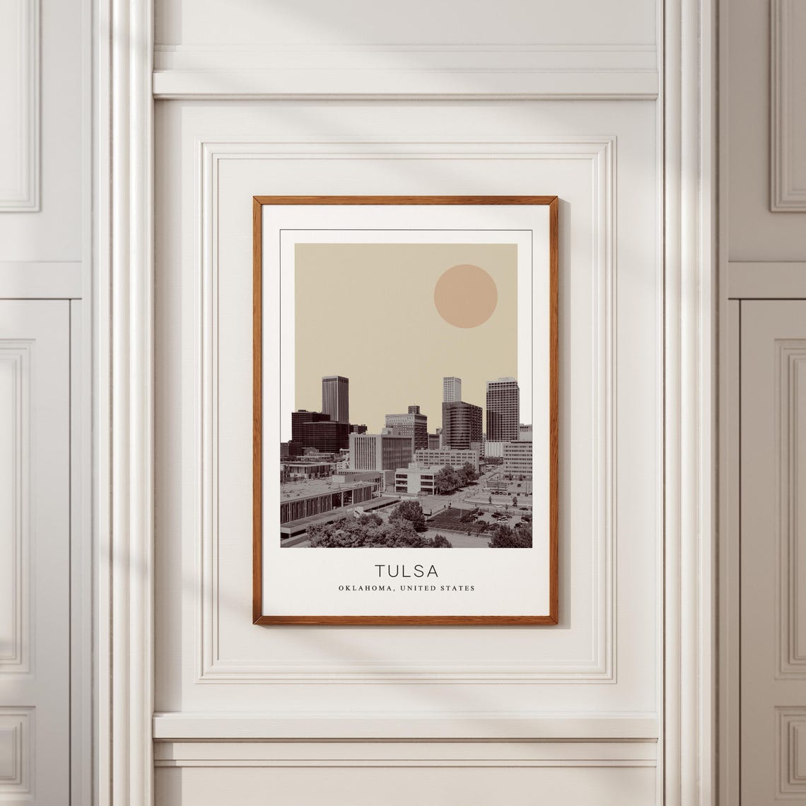 Tulsa Oklahoma Downtown Skyline Towers Minimalist Travel Poster - Image 2