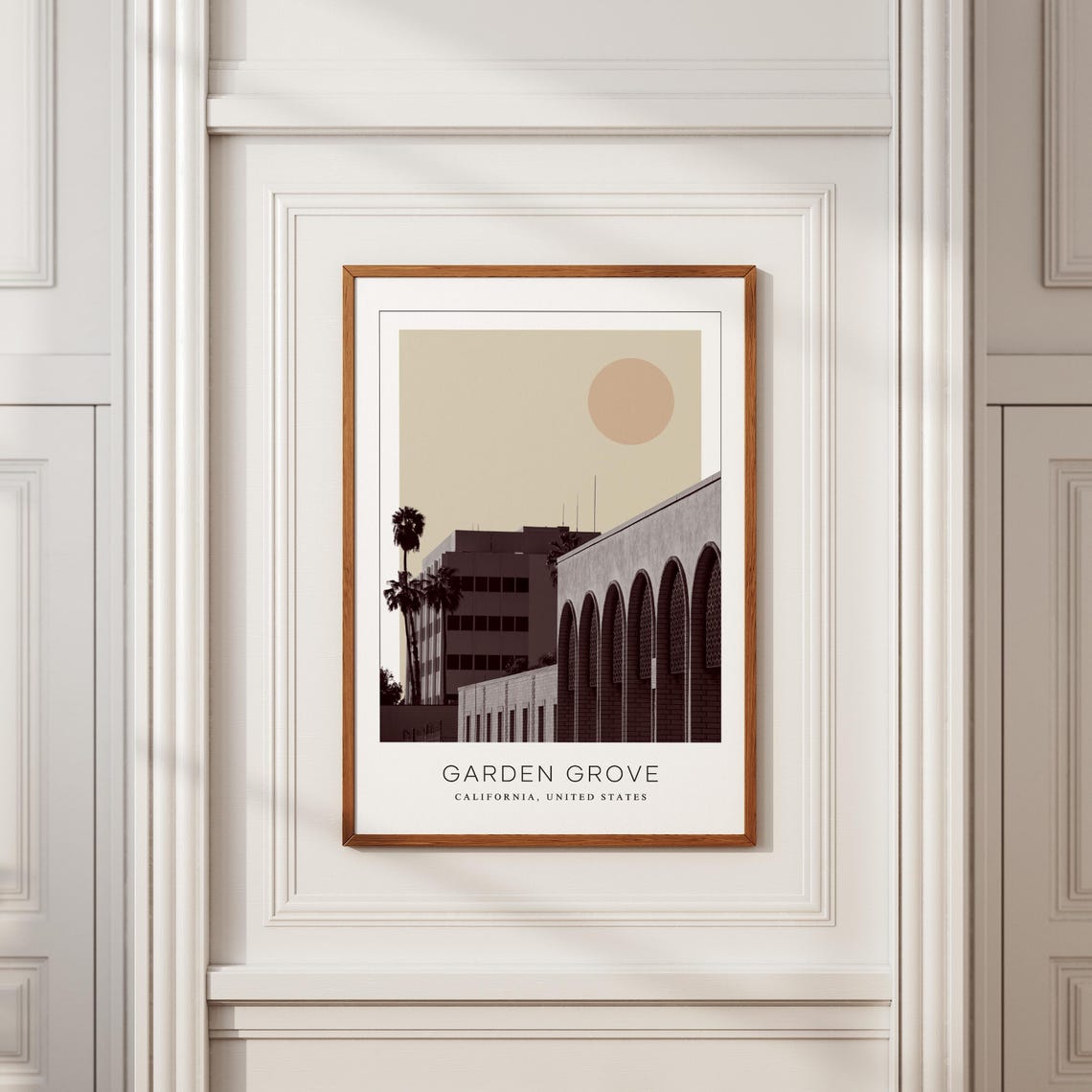 Garden Grove California Civic Center Minimalist Travel Poster - Image 2
