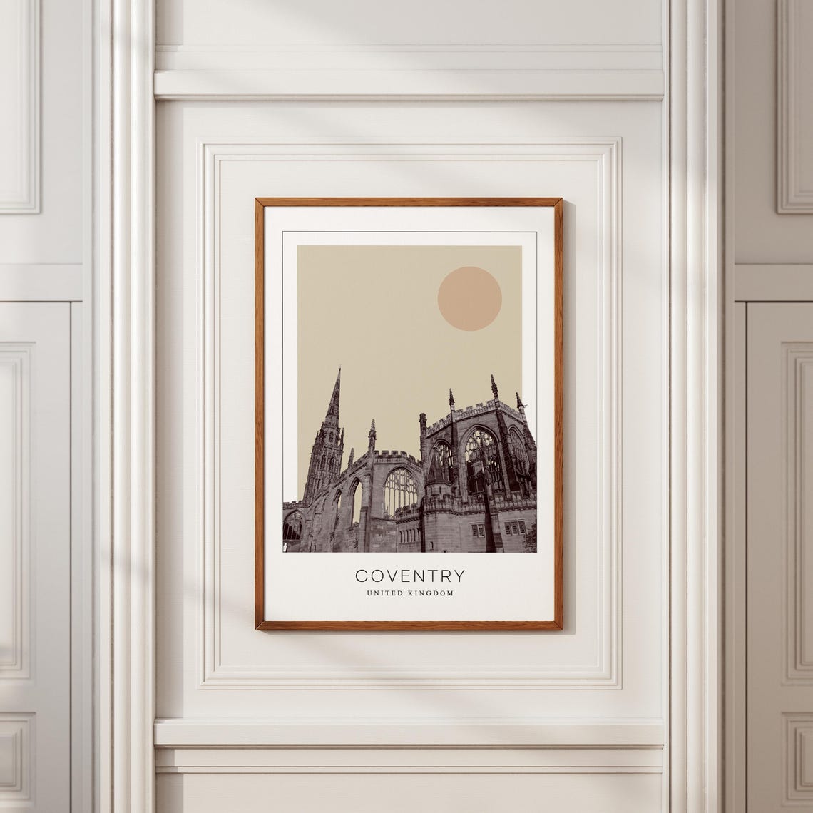 Coventry England Historic Cathedral Minimalist Travel Poster - Image 2