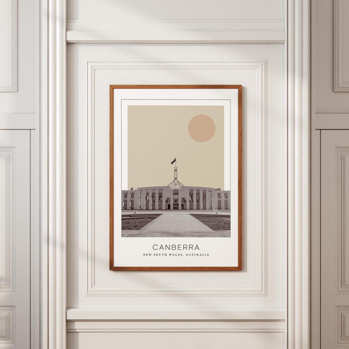 Canberra Australia Parliament House Minimalist Travel Poster - Image 2