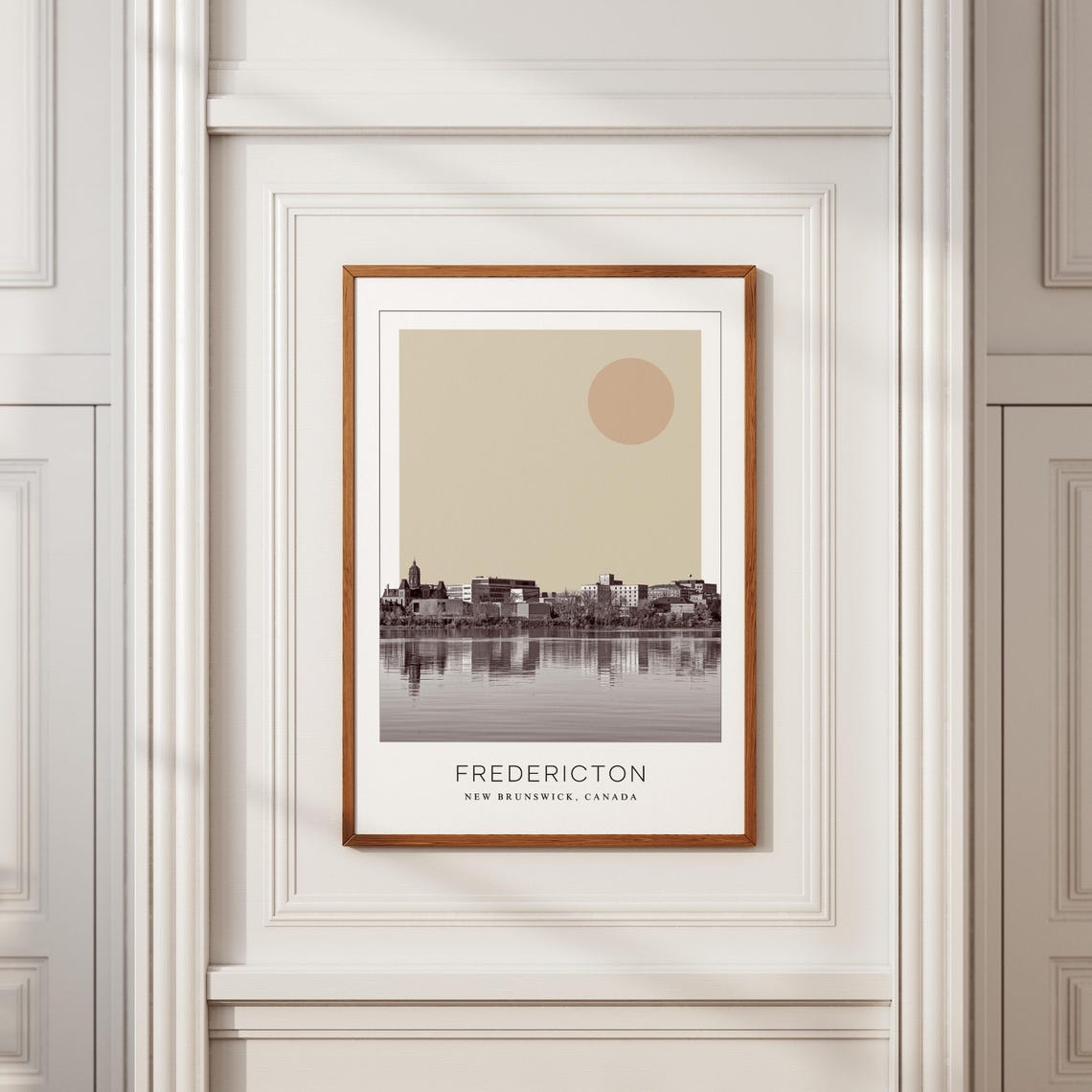 Fredericton New Brunswick Riverfront Minimalist Travel Poster - Image 2