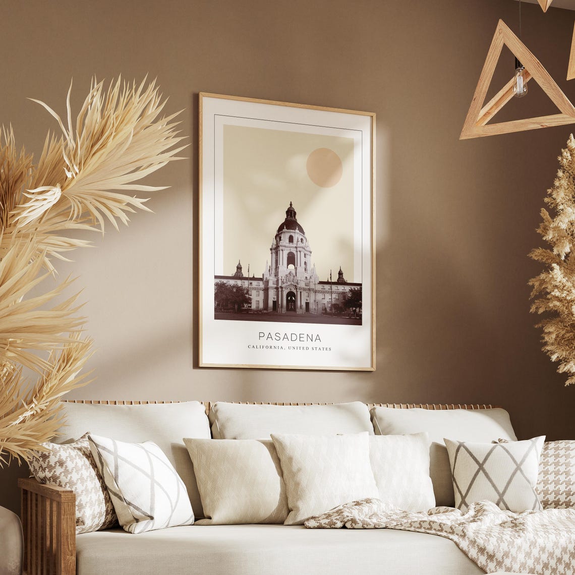 Pasadena California City Hall Grand Dome Minimalist Travel Poster - Image 3