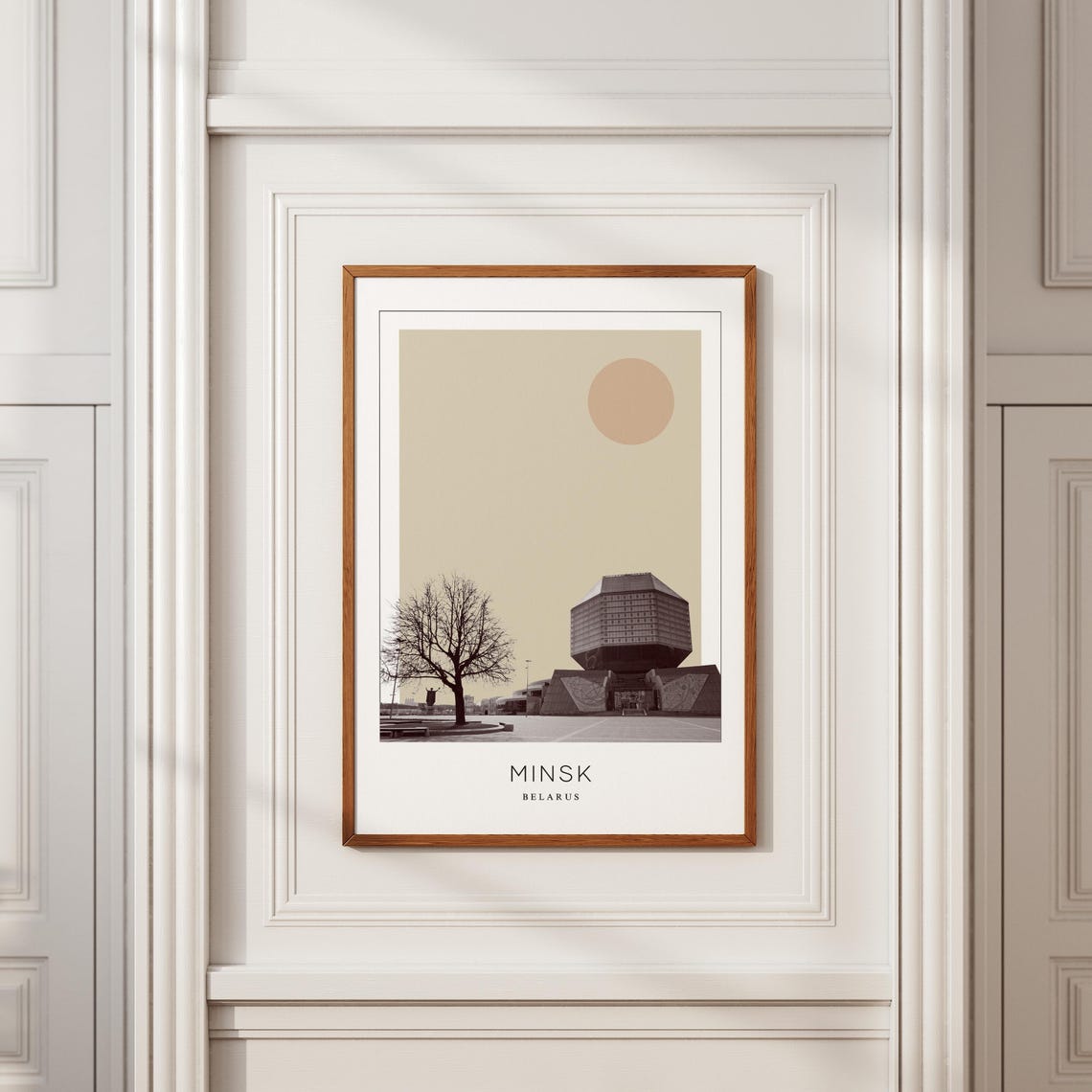 Minsk Belarus National Library Building Minimalist Travel Poster - Image 2