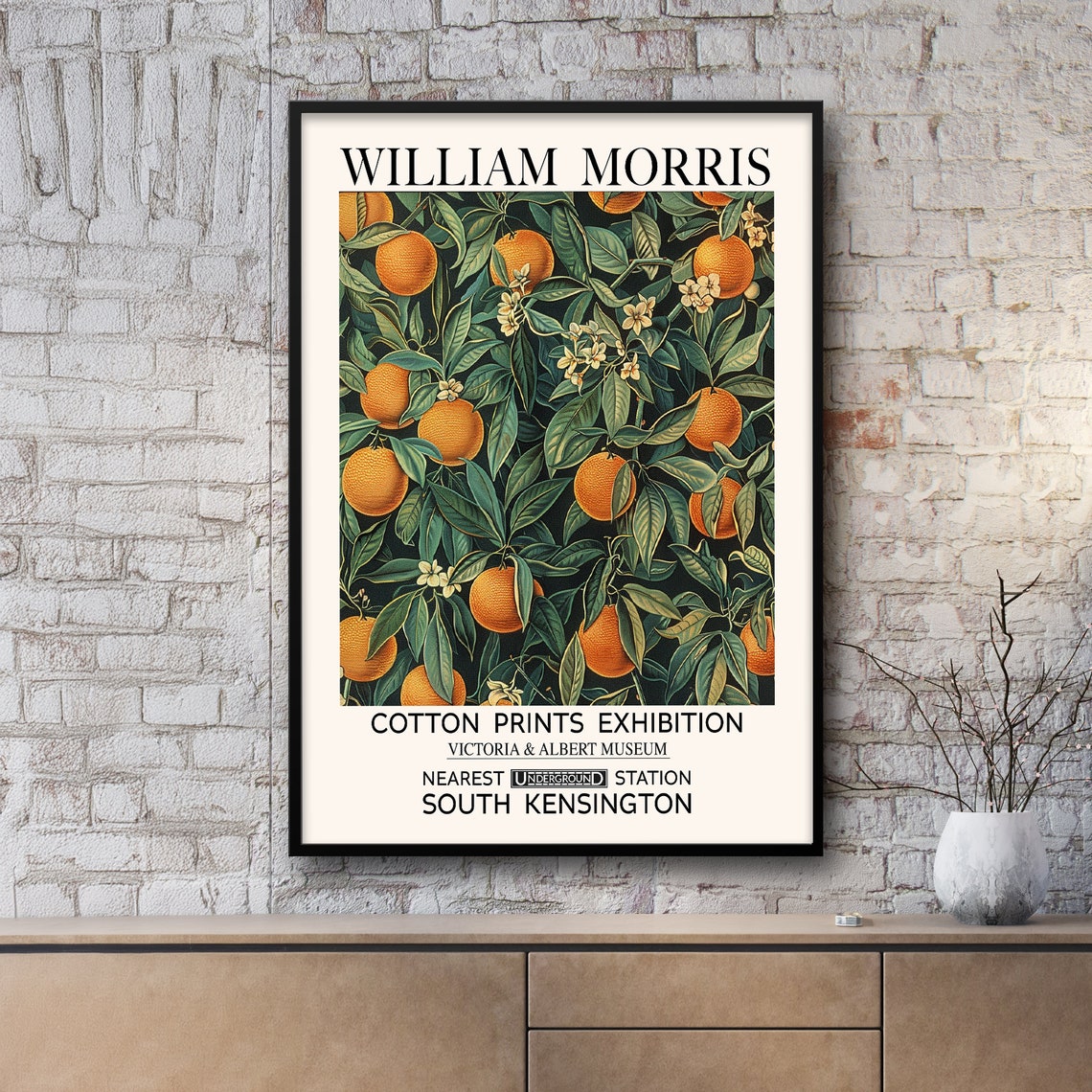 William Morris Orange Tree Fruit Botanical Exhibition Poster - Image 2