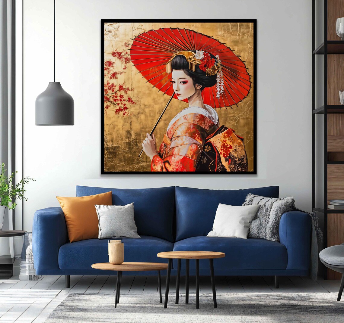 Geisha Umbrella Traditional Japanese Art Print - Image 5