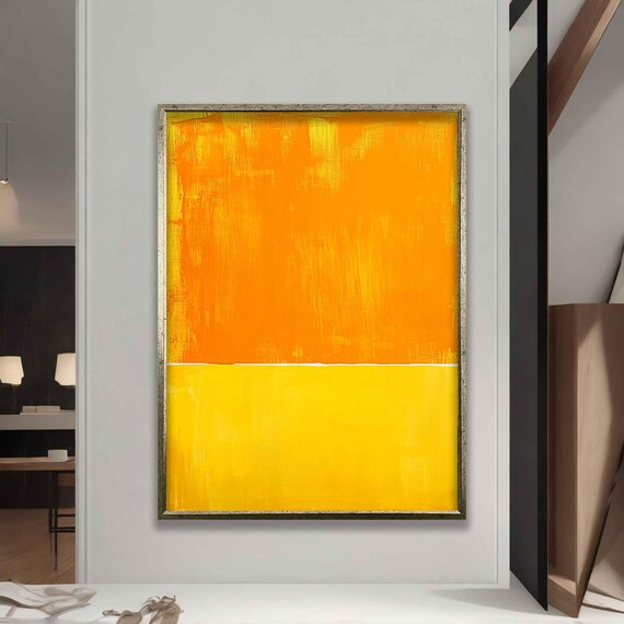 Mark Rothko Yellow And Blue Yellow Blue On Orange Rothko Wall Art Vintage Wall Art Famous Print Modern Wall Art