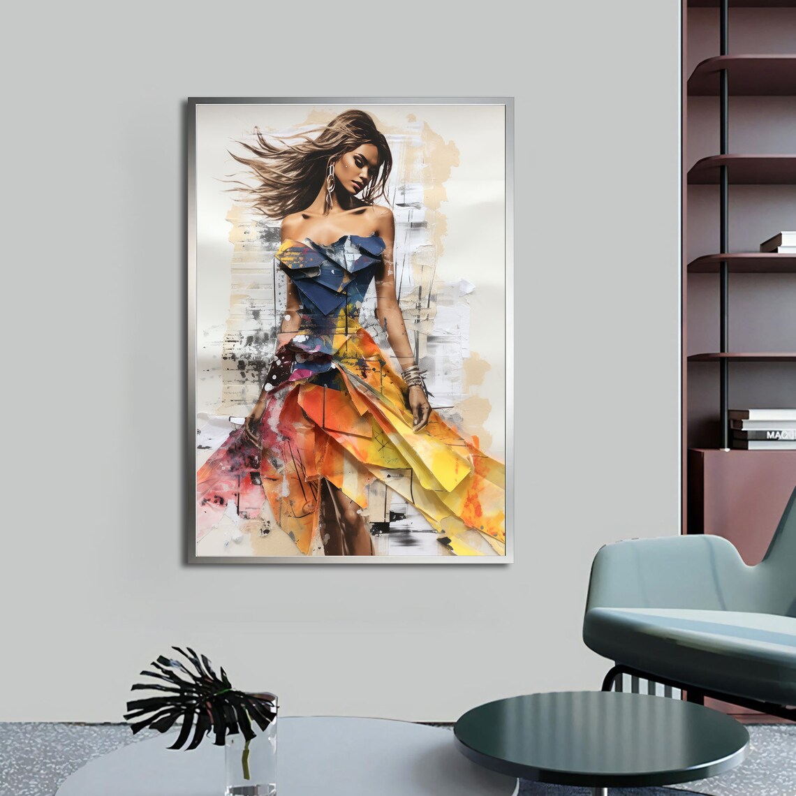 Abstract Woman Portrait Art Print, Modern Decor - Image 4