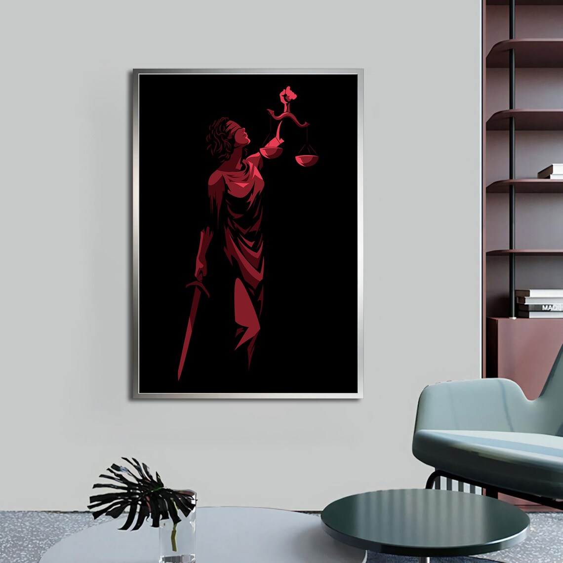 Goddess of Justice, Scales of Justice Art Print - Image 3