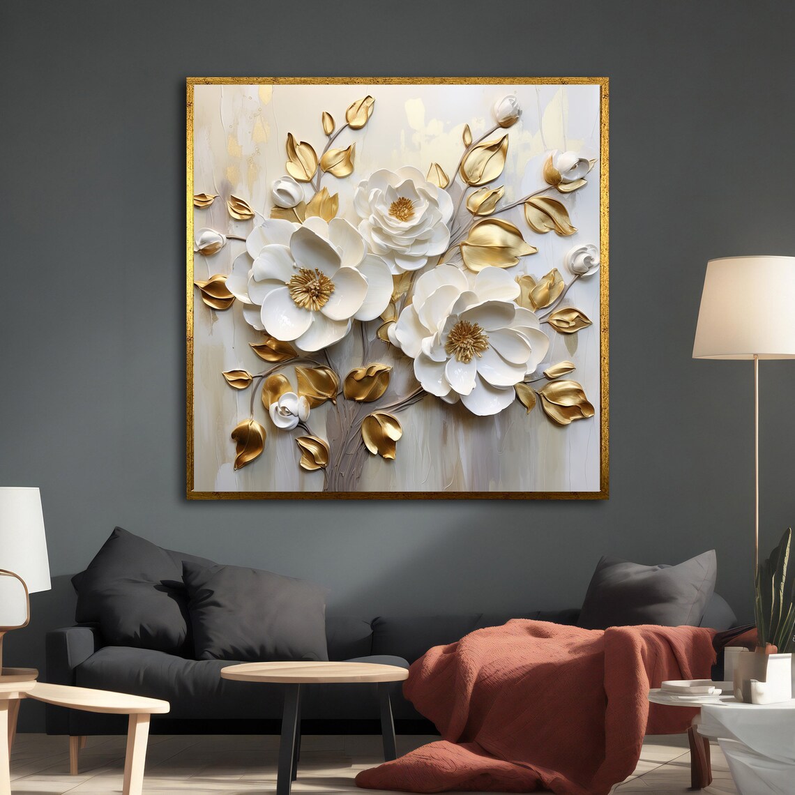 Modern Flower Painting Art Print for Home and Office - Image 3