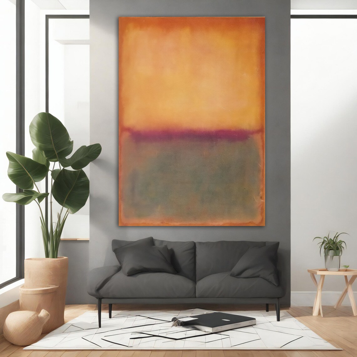Mark Rothko-Inspired Yellow and Red Art Print - Image 5