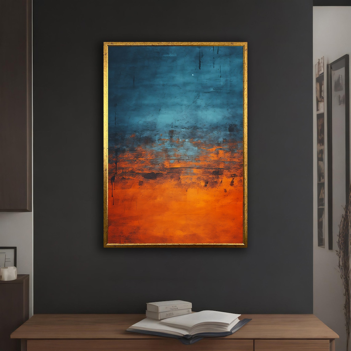 Mark Rothko-Inspired Orange & Green Art Print - Image 5