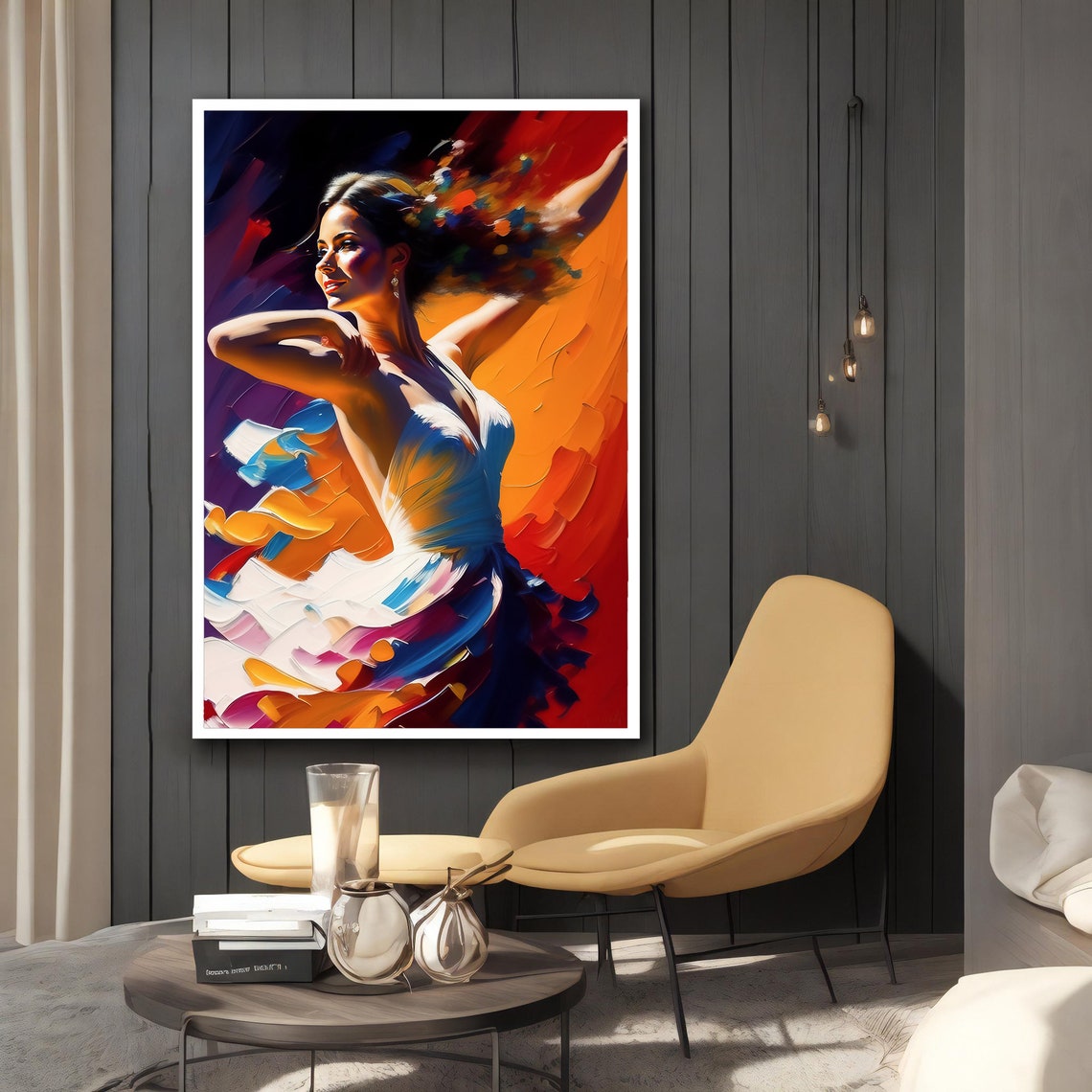 Ballerina Painting Dance Poster With Different Frame Options For Your Home And Office Modern Decor Ideas - Image 2