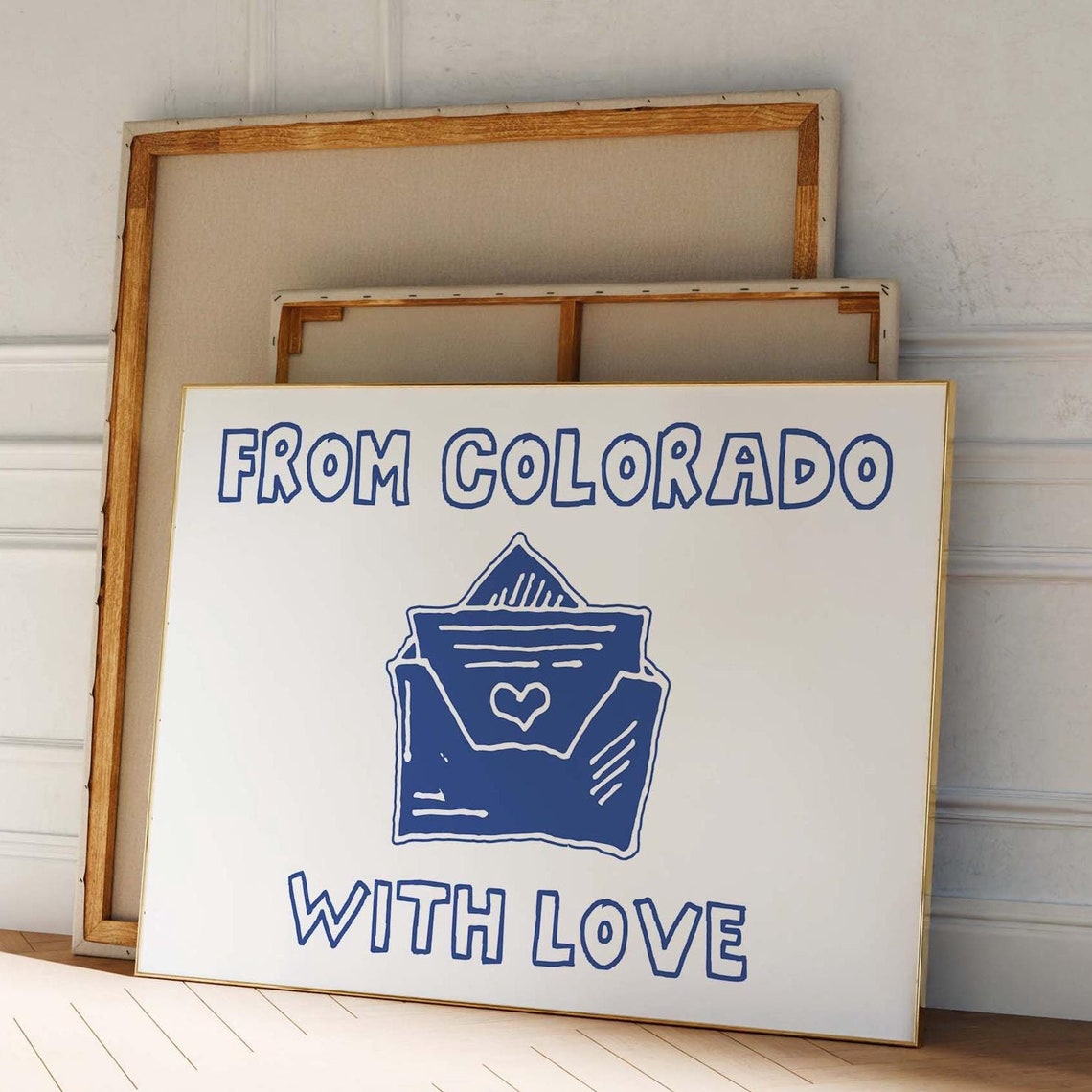 From Colorado With Love Open Envelope Blue State Pride Poster