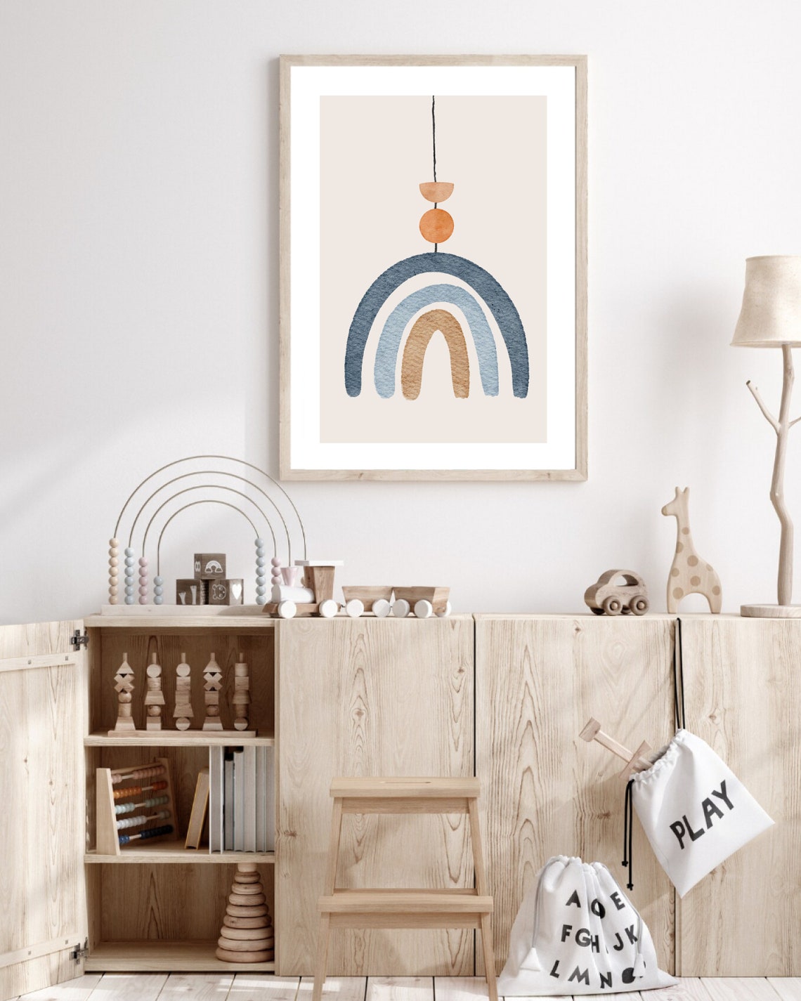 Minimalist Rainbow Art Print, Nursery Decor - Image 2