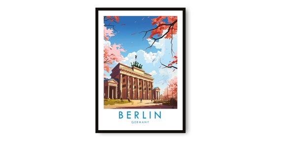 Berlin Travel Poster, European City Art Print