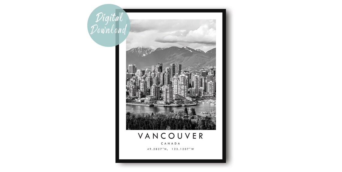 Vancouver Travel Poster, Travel Destination Art Print